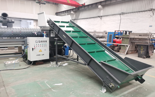 FHM400 Foam Melting Machine and Belt Conveyor Ship to UK