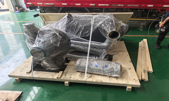 Blower, pipe and silo packing
